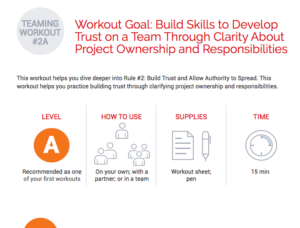 Build Skills to Build Trust on a Team Through Clarity About Project Ownership and Responsability