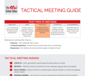 tactical meeting guide - meeting protocol